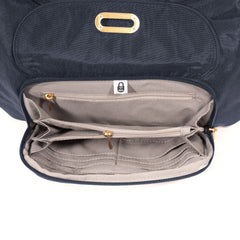 Coastal Flip Lock Half Moon Bag