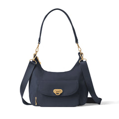 Coastal Flip Lock Half Moon Bag