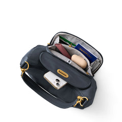 Coastal Flip Lock Half Moon Bag